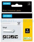 Картридж c виниловой лентой для принтеров DYMO Rhino, черный шрифт, 5.5 м x 24 мм Белый (DYMO1805430)